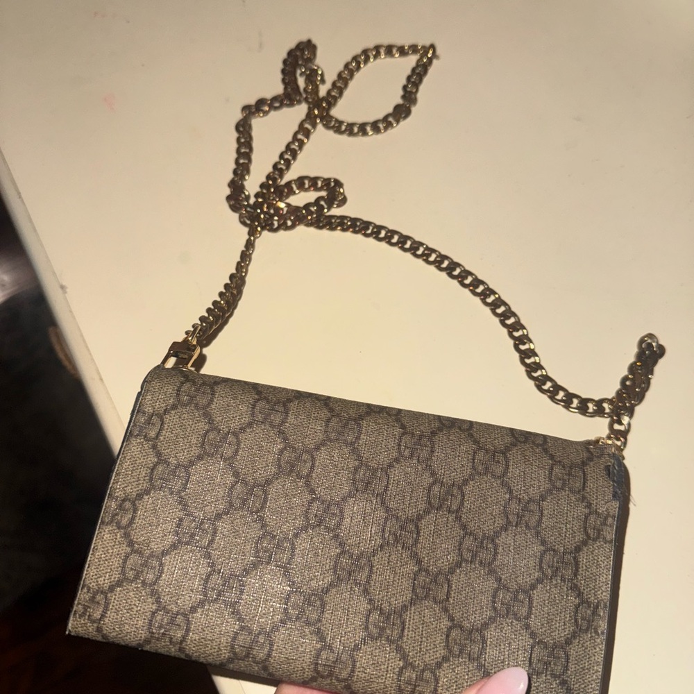 Gucci Brown Chain Shoulder Bag